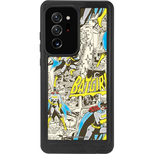 DC Comics Batman Batgirl Vintage Action pose pattern Galaxy Note20 Ultra 5G Waterproof Case